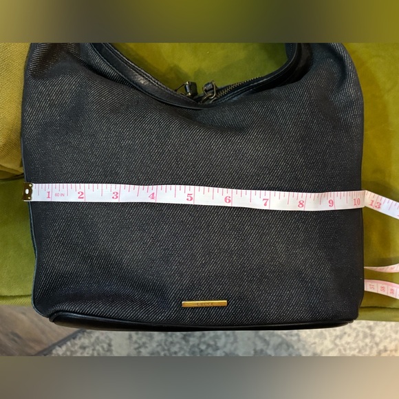 Gucci Black Denim Sherry Web Hobo Bag - Picture 11 of 12